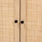 Baxton Studio Declan MidCentury Modern Espresso Brown Finished Wood and Natural Rattan 2Door Storage Cabinet 221-12472-ZORO - alternate 8
